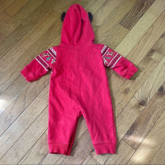 RUDOLPH THE RED NOSED REINDEER BABY ONE PIECE ROMPER OUTFIT SIZE 3 MONTHS - Picture 2 of 5